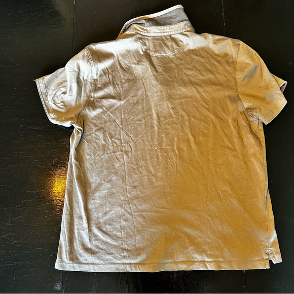 Banana Republic Large Short Brown Polo Buttons Dressy Business Soft - Picture 5 of 5